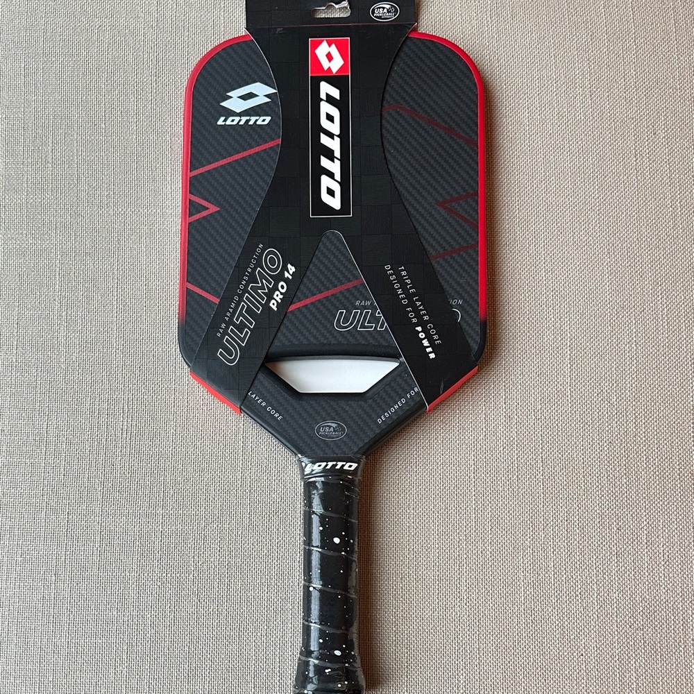 Lotto Ultimo Pro 4 Pickleball Paddle - Black and Red